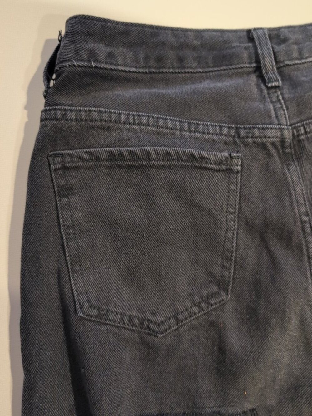 S.O.N.G Pants Women's Sz 7/28 Black 90s Boyfriend Ripped Straight Leg - Picture 10 of 14